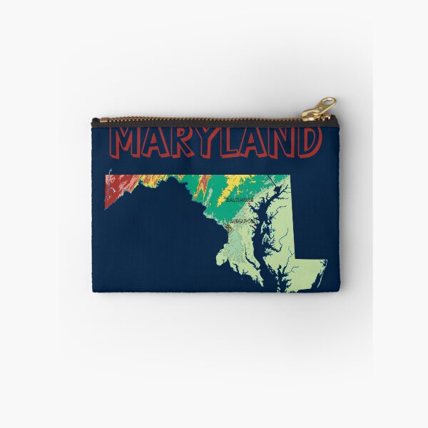 Item preview, Vintage Maryland Topographic Map Art - Colorful State Geography designed and sold by mashmosh.