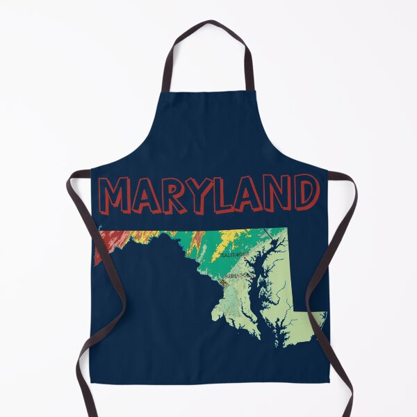 Item preview, Vintage Maryland Topographic Map Art - Colorful State Geography designed and sold by mashmosh.