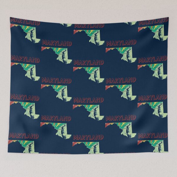 Item preview, Vintage Maryland Topographic Map Art - Colorful State Geography designed and sold by mashmosh.