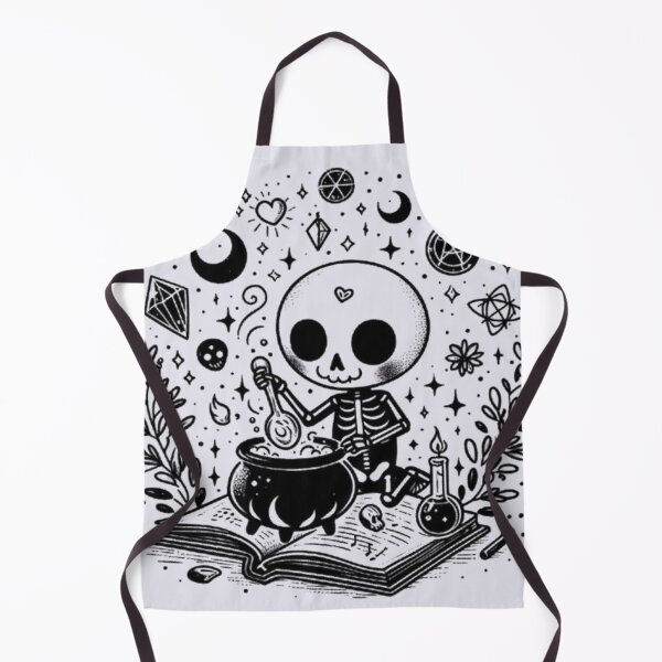 Item preview, Cute Witch Skeleton Brewing a Magic Potion designed and sold by Roberta Calabrese.