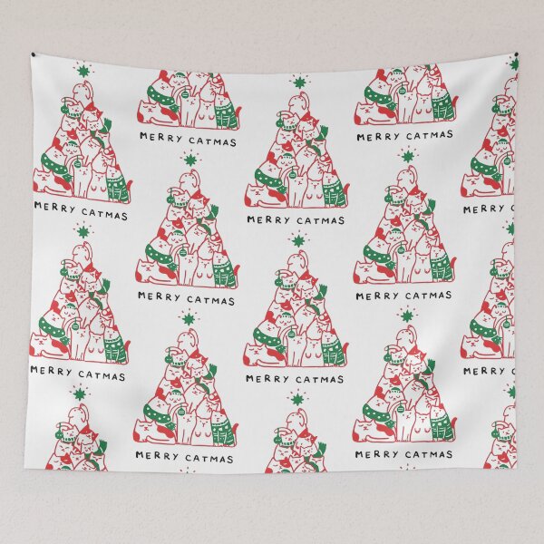 Item preview, Christmas Cat Tree - Merry Catmas designed and sold by jennysselling.