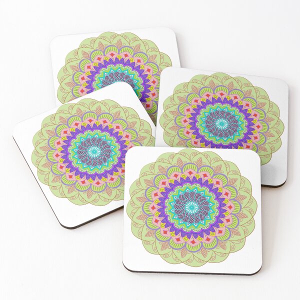 Artikelvorschau, Pastellfarbenes Blumenmandala – Ruhige und freudvolle Symmetriekunst entworfen und verkauft von MysticPurpleHue.
