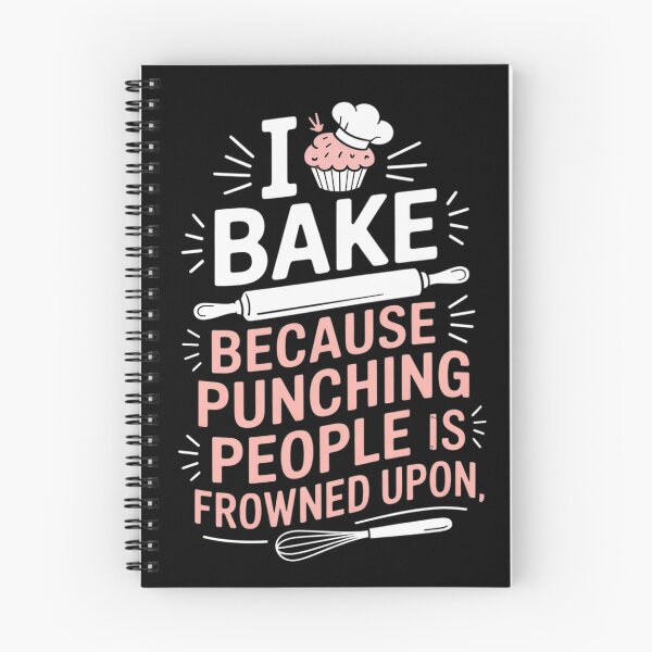 Item preview, I Bake Because Punching People Is Frowned Upon Baking Baker  designed and sold by InspiredFoul.