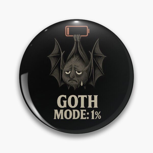 Item preview, Goth Mode 1% – Tired Bat Cartoon designed and sold by RebellDancer.