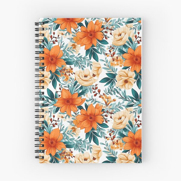 Item preview, Big Orange Floral Pattern designed and sold by Pickle Wicked Designs.