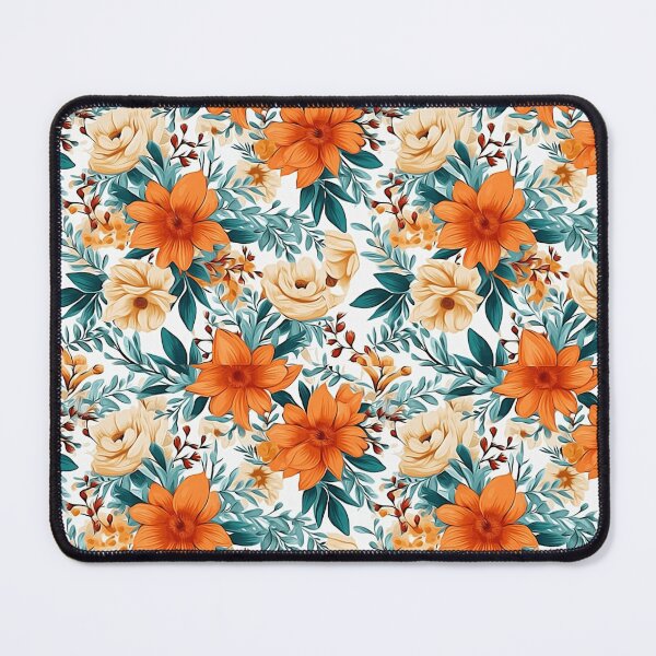 Item preview, Big Orange Floral Pattern designed and sold by Pickle Wicked Designs.