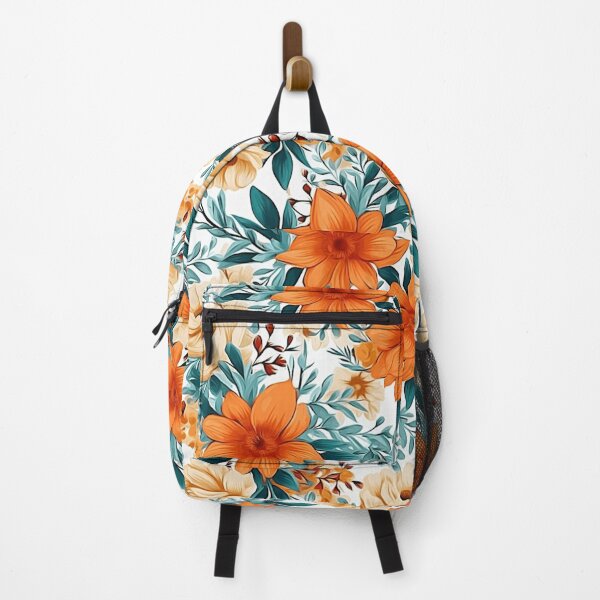 Item preview, Big Orange Floral Pattern designed and sold by Pickle Wicked Designs.
