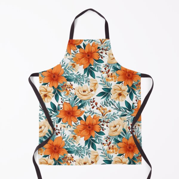 Item preview, Big Orange Floral Pattern designed and sold by Pickle Wicked Designs.