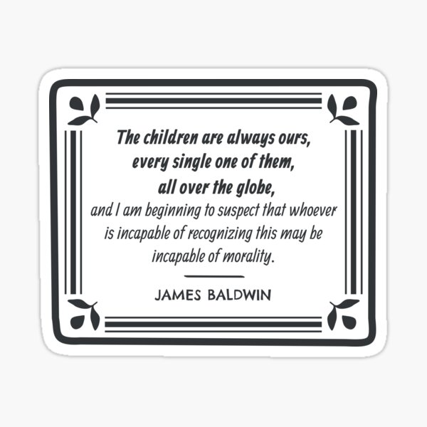James Baldwin Quote Civil Rights Pro-Palestine Sticker