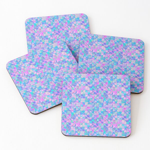 Item preview, Neon Mosaic Circles – Vibrant Abstract Print designed and sold by PSYNOVA.