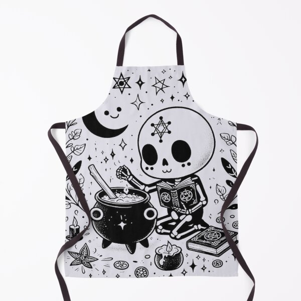 Item preview, Cute Witch Skeleton Brewing a Magic Potion designed and sold by Roberta Calabrese.