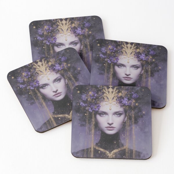 Item preview, “Celestial Violet Goddess Portrait” designed and sold by joycrysstudio.