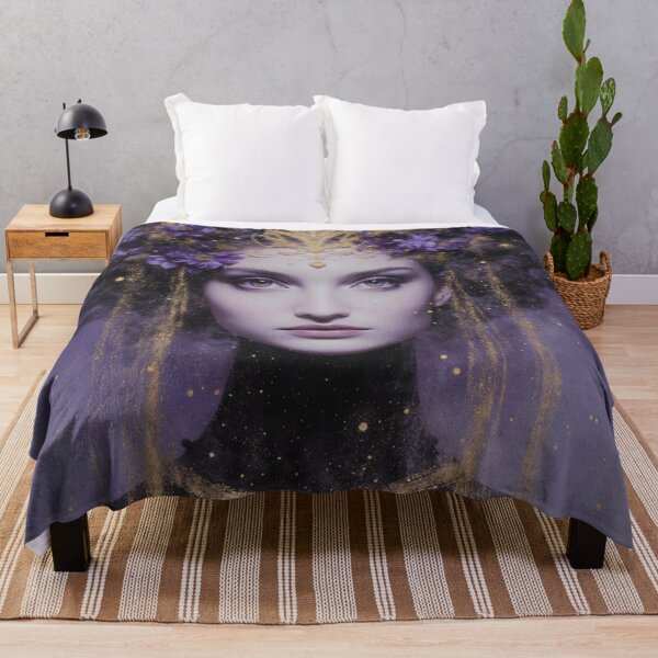 Item preview, “Celestial Violet Goddess Portrait” designed and sold by joycrysstudio.