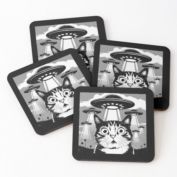 Item preview, Cute Kawaii Cat Abducted by UFO – Funny Alien Anime Meme designed and sold by EVESTUDIOART.