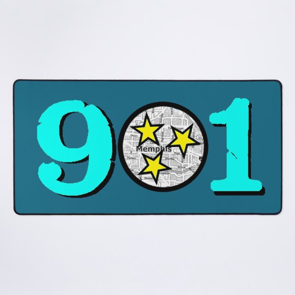 Artikelvorschau, Memphis – 901 Hellblau mit goldenen Sternen entworfen und verkauft von Pickle Wicked Designs.