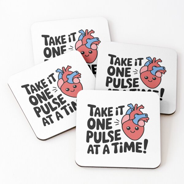 Item preview, Take It One Pulse At A Time! Cute Heart Pun designed and sold by PMCreative.