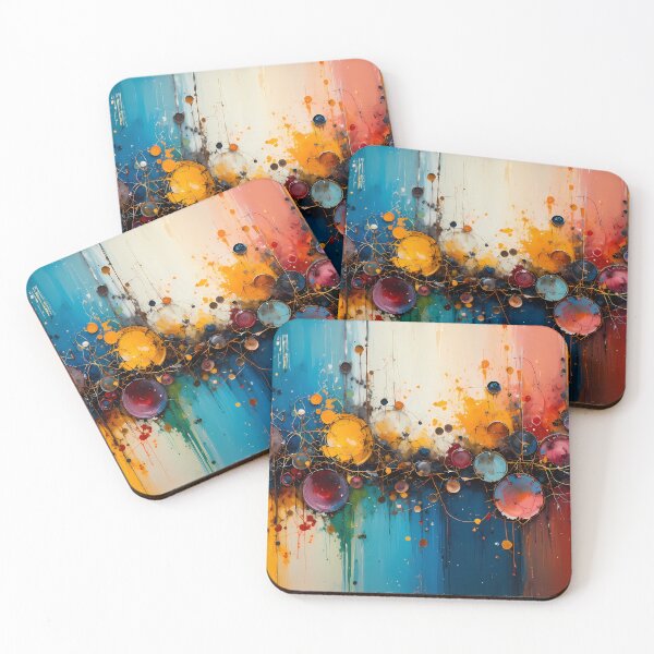 Item preview, Vintage Dynamic Abstract Art Pieces Vibrant Color Patterns designed and sold by ART ATTACK ZONE.