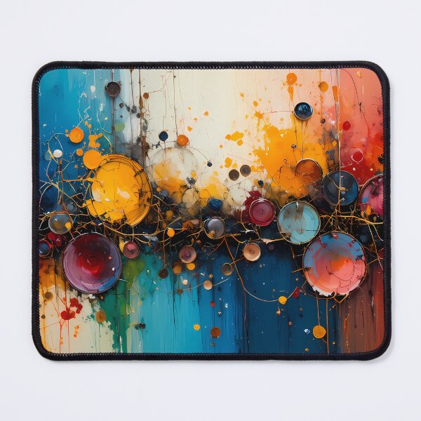 Item preview, Vintage Dynamic Abstract Art Pieces Vibrant Color Patterns designed and sold by ART ATTACK ZONE.