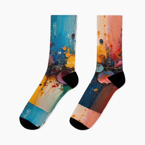Item preview, Vintage Dynamic Abstract Art Pieces Vibrant Color Patterns designed and sold by ART ATTACK ZONE.