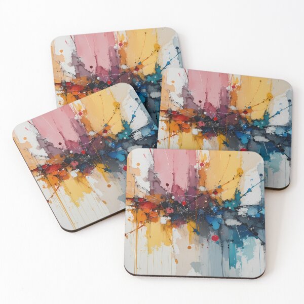Item preview, Retro Dynamic Abstract Art Pieces Vibrant Color Patterns designed and sold by ART ATTACK ZONE.