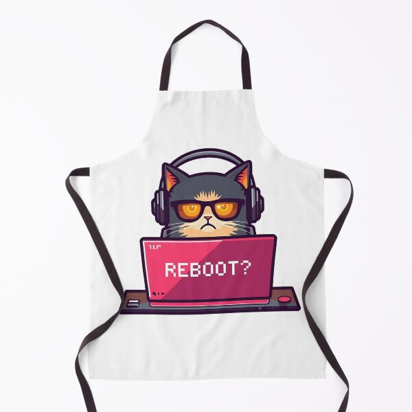 Item preview, Grumpy IT Support Cat - Did You Try Rebooting Funny Tech Vector designed and sold by The Grumpy Pet Club.