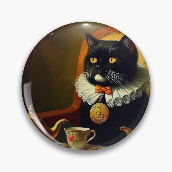 Item preview, Cat Tea Time | Funny Cat Art designed and sold by Nicole-Cherie.