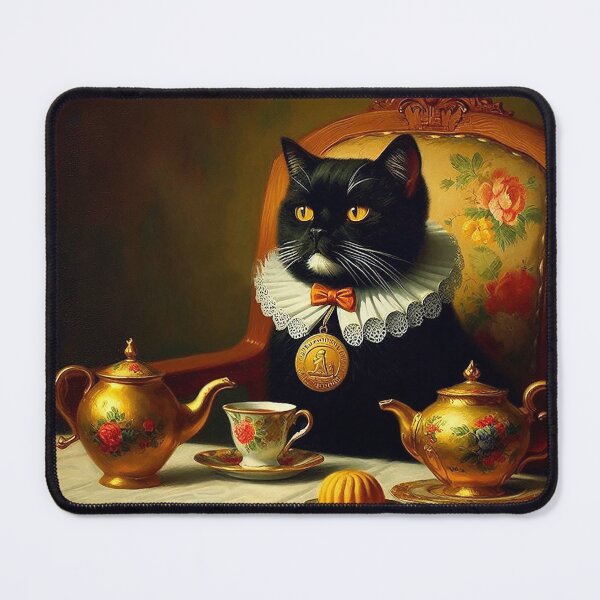 Item preview, Cat Tea Time | Funny Cat Art designed and sold by Nicole-Cherie.