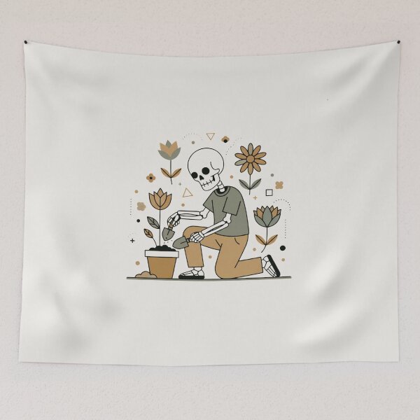 Item preview, GARDENER | Minimalist Skeleton Streetwear Art  designed and sold by DEADLINE. .