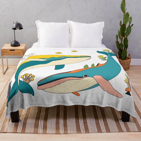 Item preview, Floral Yin Yang Whale Illustration designed and sold by Shoot-The-Moon.