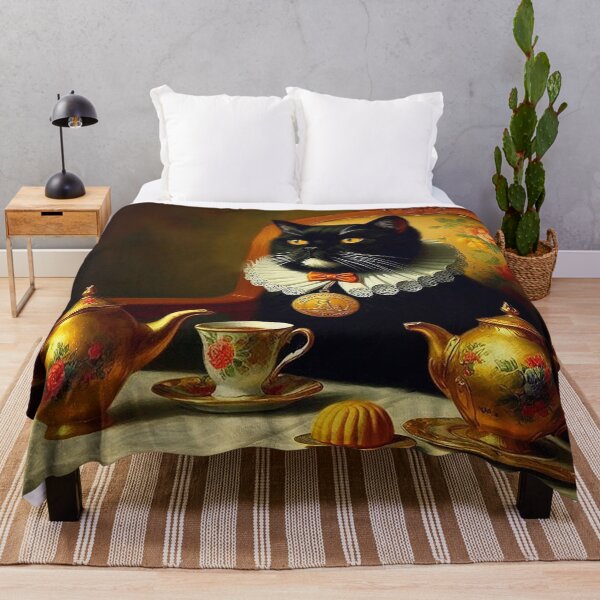 Item preview, Cat Tea Time | Funny Cat Art designed and sold by Nicole-Cherie.