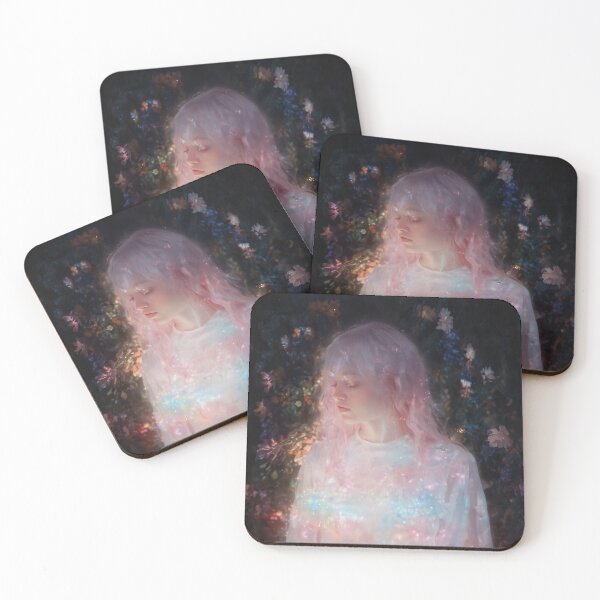 Item preview, Ethereal Portrait | Girl With Pink Hair and Sparkles | Surreal Beauty | Dreamy Aesthetics designed and sold by Nicole-Cherie.
