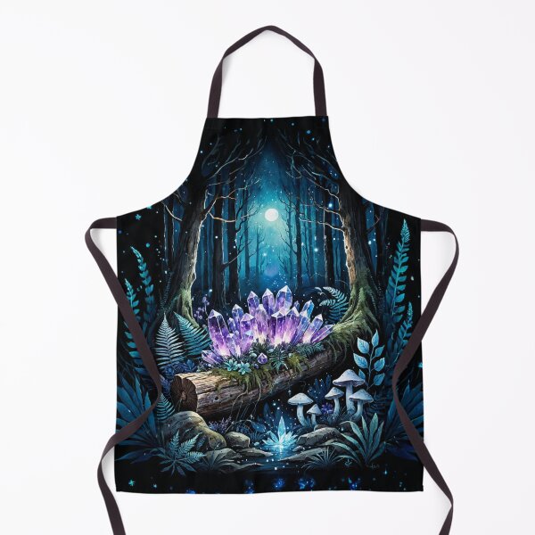 Item preview, Mystical Night Forest with Glowing Purple Crystals designed and sold by IdeaSmith.