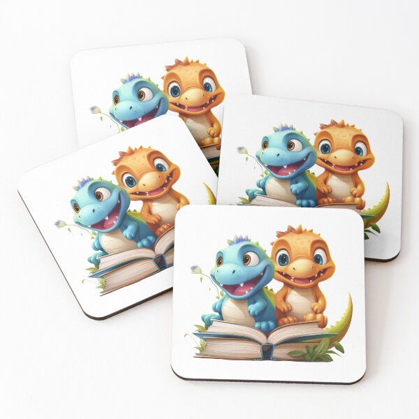 Item preview, Baby Dinosaurs Reading Book Together Design designed and sold by LunaPixelStudio.
