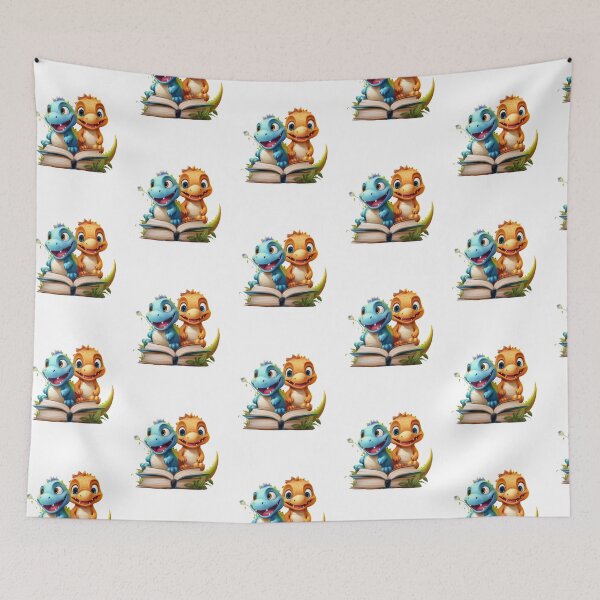 Item preview, Baby Dinosaurs Reading Book Together Design designed and sold by LunaPixelStudio.