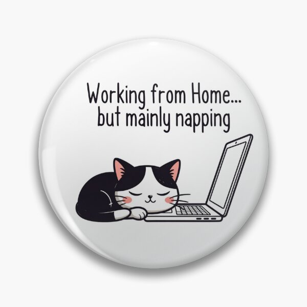 Item preview, Lazy Cat Working From Home But Mainly Napping designed and sold by SilentPowerArt.