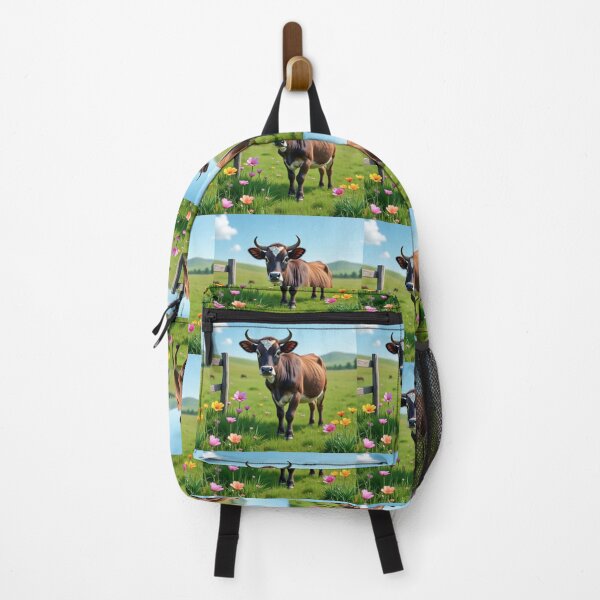 Item preview, Pastoral Cow in Meadow – Artistic Illustration designed and sold by TreatLLC.