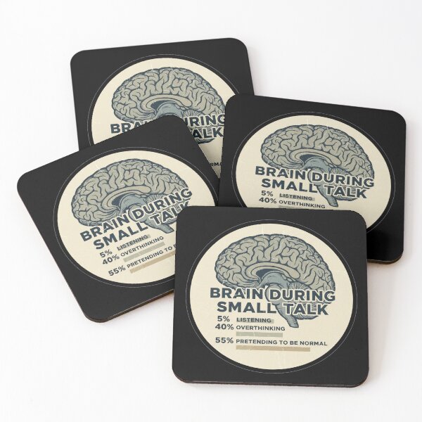 Item preview, Brain During Small Talk: 5% Listening, 40% Overthinking, 55% Pretending To Be Normal designed and sold by Owcomm.
