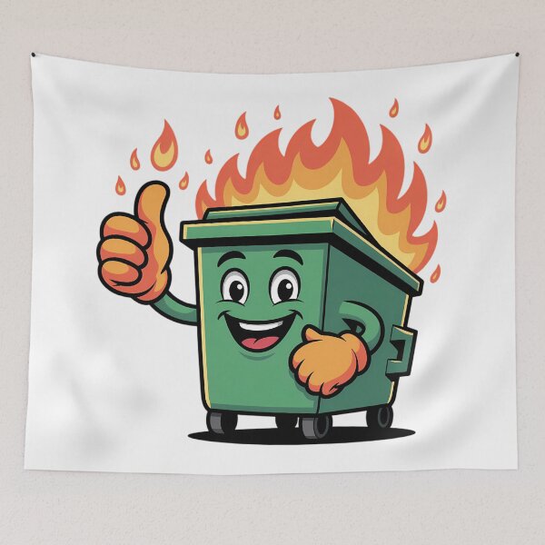 Item preview, This Is Fine Everything Is Fine Dumpster Fire Funny Chaos designed and sold by GiftsForge.