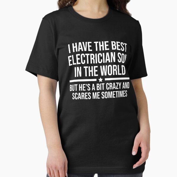 Item preview, Best Electrician Son World Funny Ironic T-Shirt designed and sold by zcecmza.