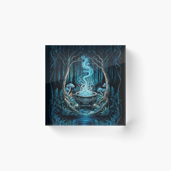 Item preview, Mystical Witch Cauldron with Blue Magic Smoke designed and sold by IdeaSmith.