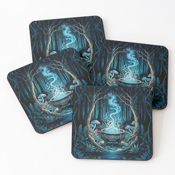 Item preview, Mystical Witch Cauldron with Blue Magic Smoke designed and sold by IdeaSmith.
