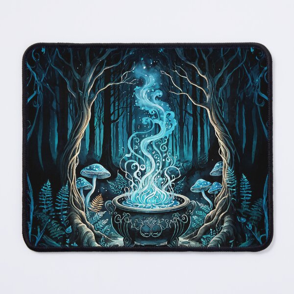 Item preview, Mystical Witch Cauldron with Blue Magic Smoke designed and sold by IdeaSmith.