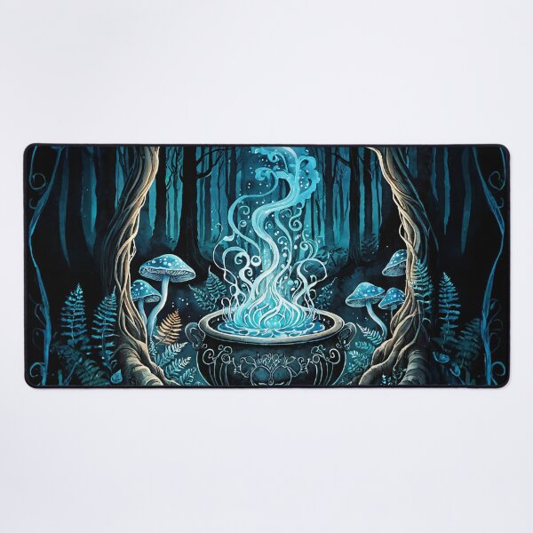 Item preview, Mystical Witch Cauldron with Blue Magic Smoke designed and sold by IdeaSmith.