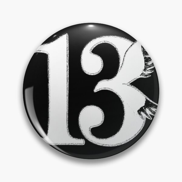 Item preview, "13" lucky number, fancy typography (negative ver) designed and sold by Moonshroomarts.