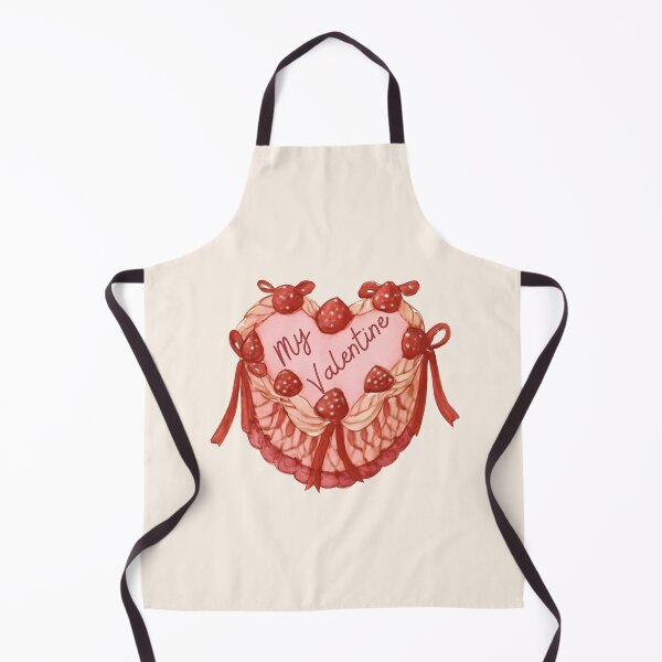 Item preview, My Valentine Tote Bag, Funny Cake Coquette Girly Valentines Day Gift for Girlfriend, Hand Painted Style, Red Pink designed and sold by MakitoDesign.