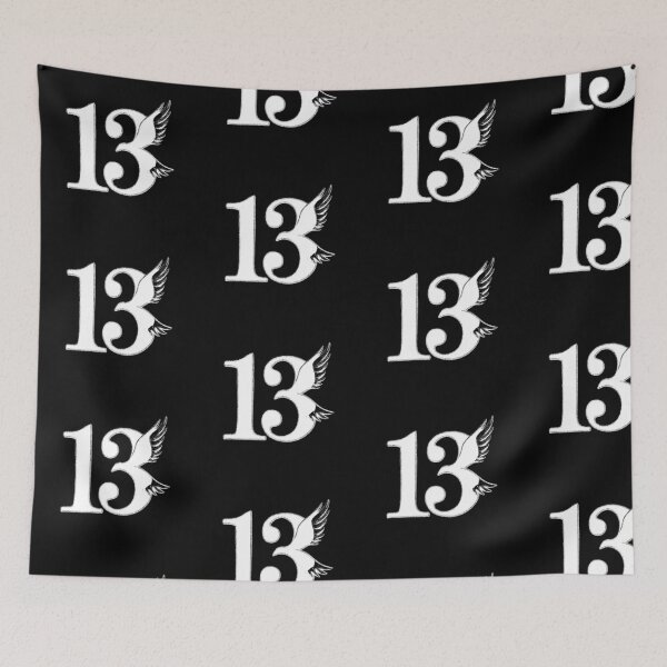 Item preview, "13" lucky number, fancy typography (negative ver) designed and sold by Moonshroomarts.