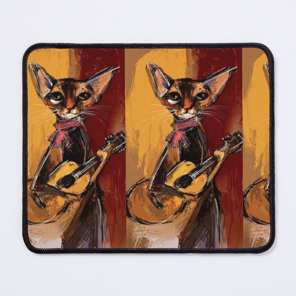 Item preview, Jazz Cat Playing Guitar – Artistic Illustration designed and sold by TreatLLC.