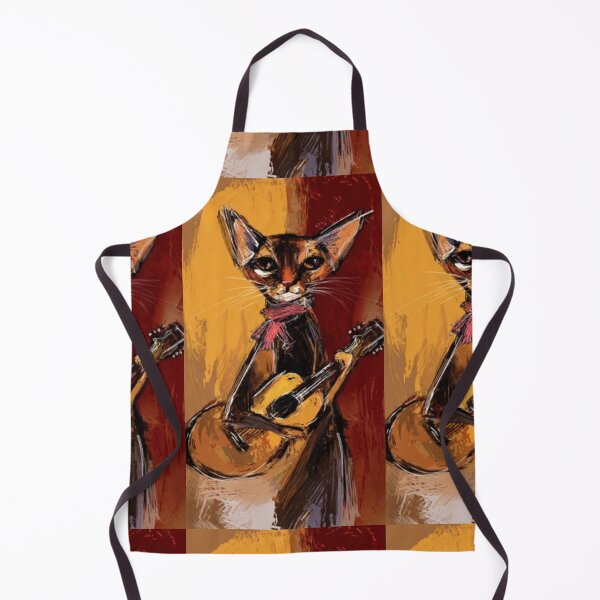 Item preview, Jazz Cat Playing Guitar – Artistic Illustration designed and sold by TreatLLC.