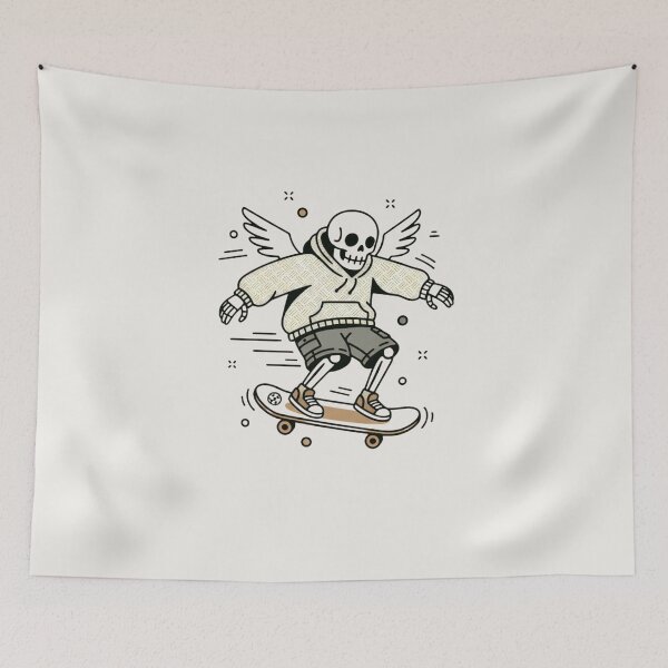Item preview, SKATEBOARDER | Minimalist Skeleton Streetwear Art  designed and sold by DEADLINE. .