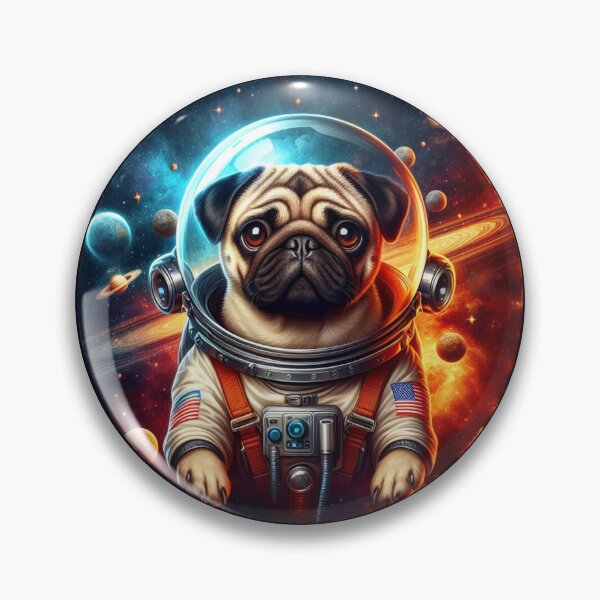 Item preview, Space Pug Astronaut Cute Dog in Galaxy Adventure Tee designed and sold by Kmcantley.